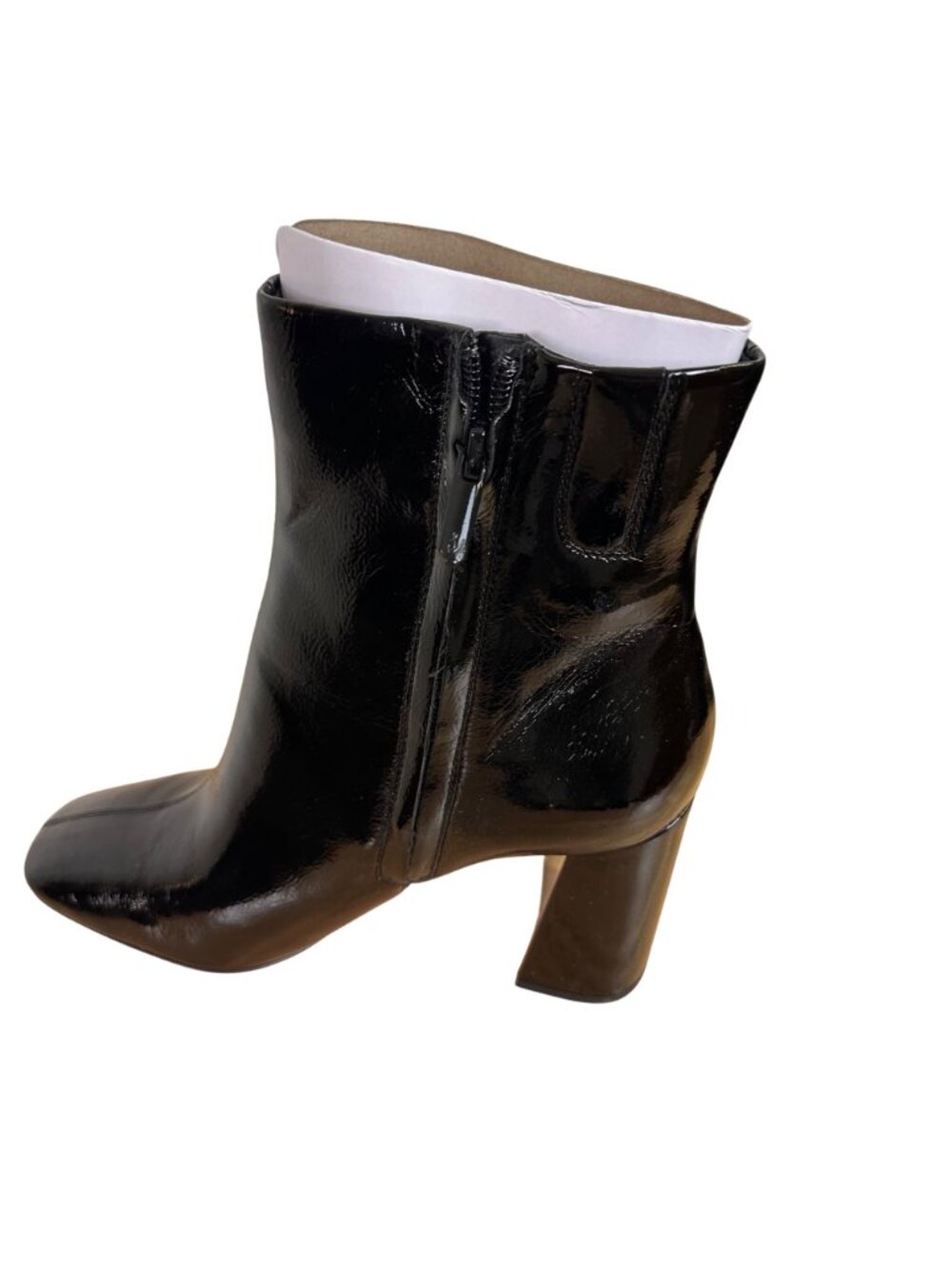 Sam Edelman Size 8.5W Women Codie2 Chic Ankle Boots Shoes Black Patent - Picture 5 of 11